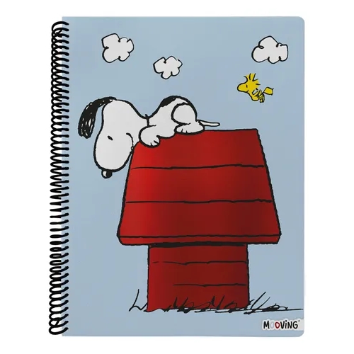 [L65660.5] CUADERNO MOOVING SNOOPY A4 80 HOJAS (1208134) SEMIRIGIDO ESPIRAL RAYADO