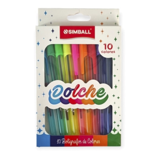 [L00258] BOLIGRAFO SIMBALL DOLCHE SURTIDO 10 UNID.