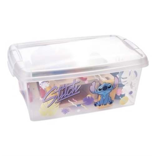 [88696.1] CAJA GUARDATODO PLASUTIL STITCH 28X15X12,5 CON TRABA PLASTICO