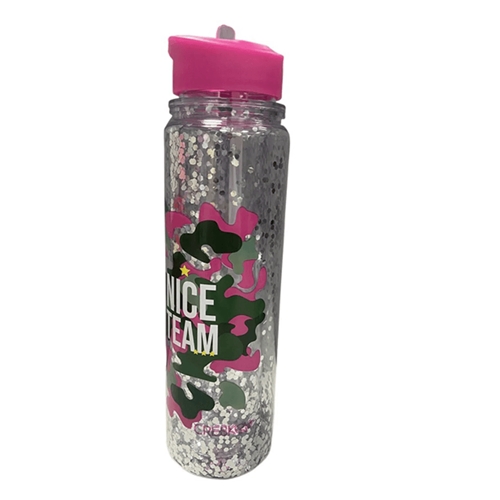 [H74072.2] BOTELLA CRESKO 500CC CON PICO ACRILICO GLITTER (CK128)