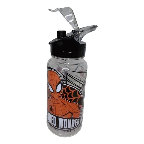 BOTELLA BELGIOCO FLIP TOP SPIDERMAN 500 ML PLASTICA