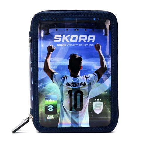 CARTUCHERA DOS PISOS SKORA FUTBOL (42131)