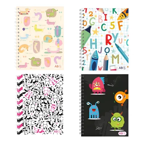 [78528] CUADERNO REY AB 20X27 CM 100 HOJAS (1029) T/DURA ESPIRAL RAYADO