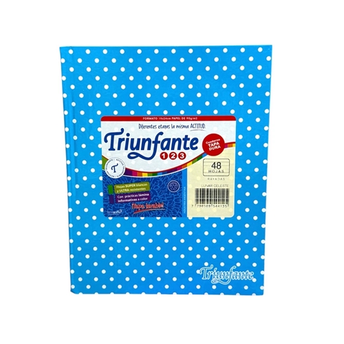 [306218] CUADERNO TRIUNFANTE 16X21 CM LUNAR CELESTE 48 HOJAS T/DURA RAYADO