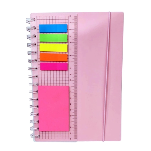 [201966] CUADERNO A5 CON SEÑALADORES, REGLA Y MEMO (340-3)