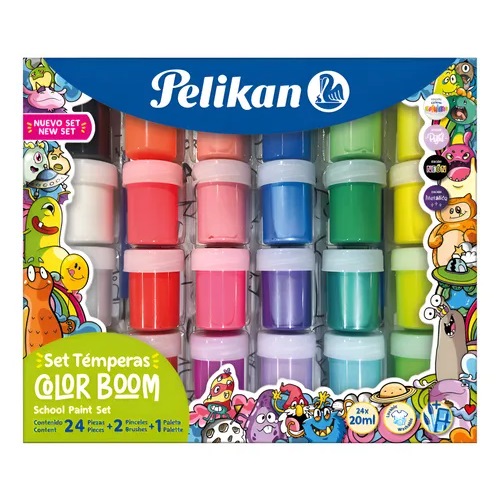 [302574] SET DE TEMPERAS PELIKAN COLOR BOOM 27 PIEZAS CAJA