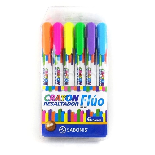 [303670] CRAYON RESALTADOR SABONIS FLUO 6 UNID. RE 650