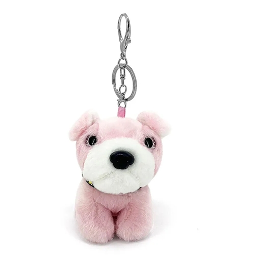 LLAVERO TRENDY PERRO PELUCHE POLIESTER ROSA 30470