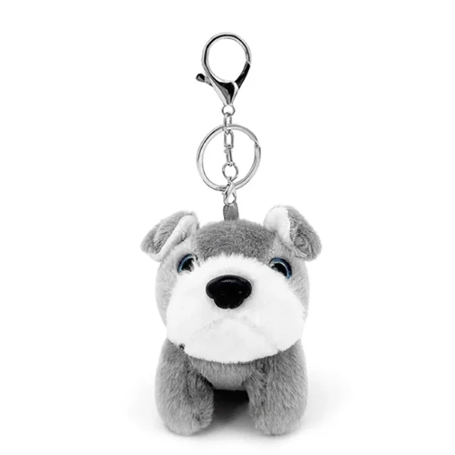 [88165.3] LLAVERO TRENDY PERRO PELUCHE POLIESTER GRIS 30470