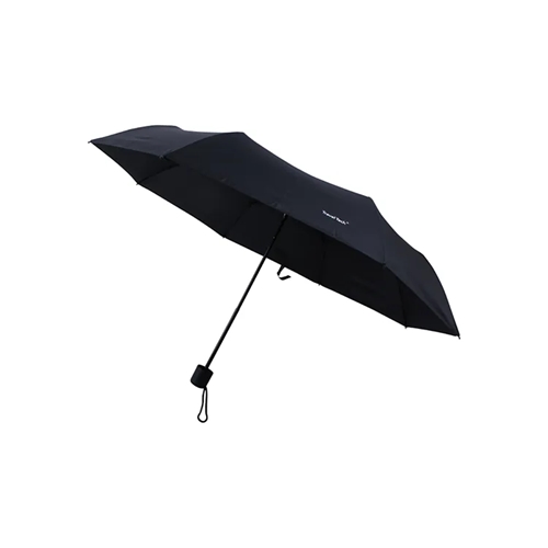 [81922.7] PARAGUAS  TRENDY CORTO LISO/ESTAMPADO POLIESTER NEGRO 28871