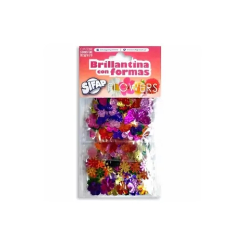 [300024.1] BRILLANTINA CON FORMAS SIFAP FLORES PVC