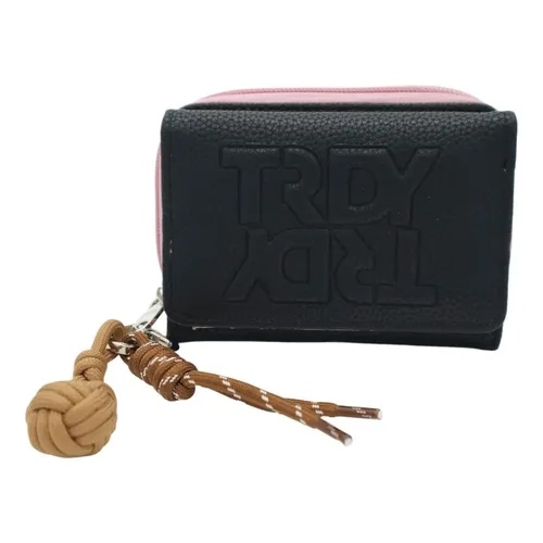 [89067.1] BILLETERA TRENDY DAMA CON LLAVERO DESMONTABLE NEGRA 29054