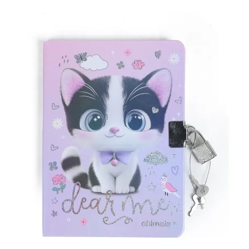 DIARIO INTIMO CHIMOLA CAT CON CANDADO 80 HOJAS ST98
