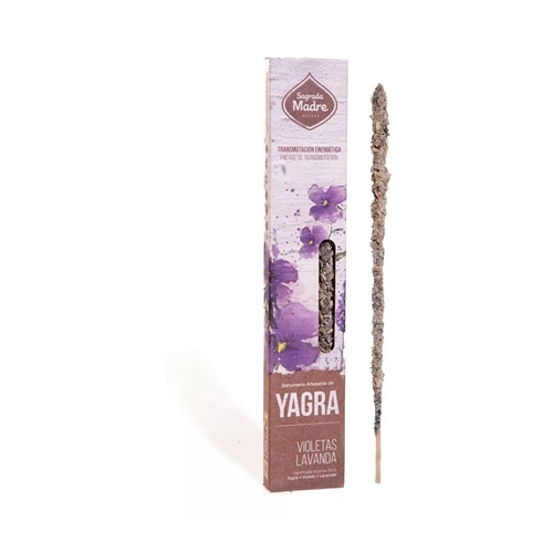 [87818.6] SAHUMERIO SAGRADA MADRE YAGRA VIOLETAS-LAVANDA 6 UNID.