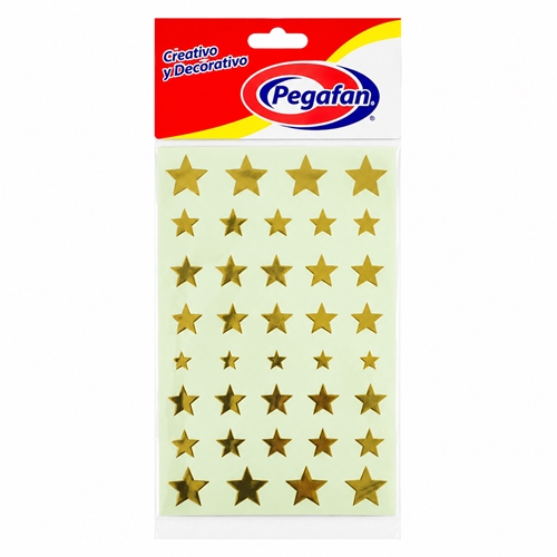 [308141] STICKERS PEGAFAN ESTRELLAS DORADO 96 UNID.