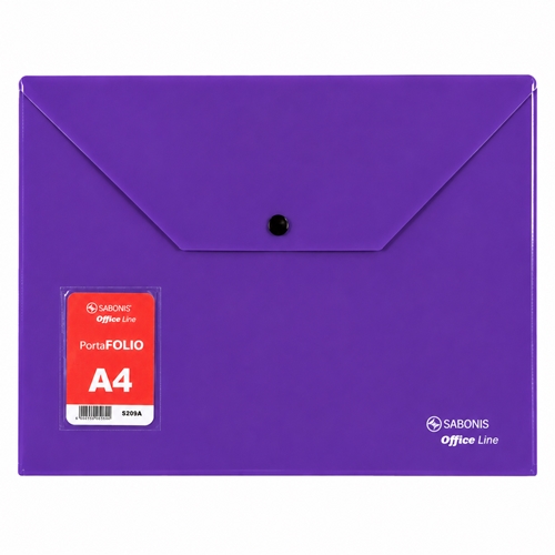 SOBRE  SABONIS OFFICE LINE A4 CON BOTON VIOLETA S209A