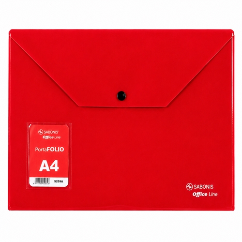 SOBRE  SABONIS OFFICE LINE A4 CON BOTON ROJO S209A