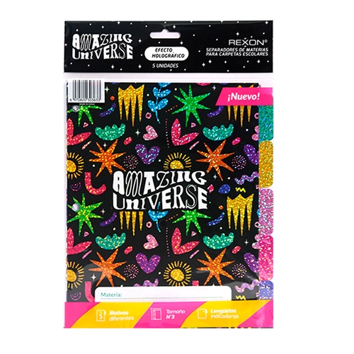[306509.13] SEPARADORES REXON AMAZING UNIVERSE N°3 CON POSICIONES 5 UNID.