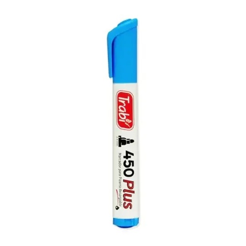 MARCADOR PARA PIZARRA TRABI RECARGABLE CELESTE