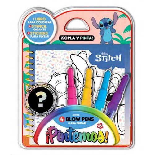 [89664] LIBRO SOPLA Y PINTA STICH STENCIL+STICKERS 6587