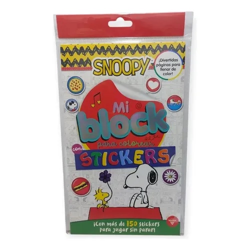 [89661] BLOCK  PARA COLOREAR SNOOPY C/ 150 STICKERS 6700