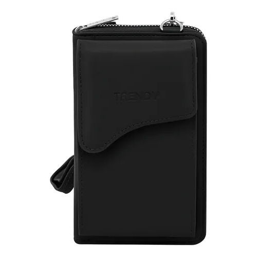 [82431] BILLETERA  PORTA CELULAR  ECO CUERO NEGRO 18819