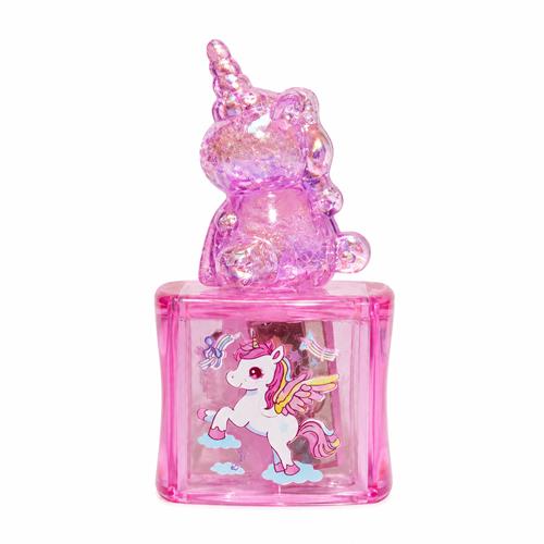 [201119] SACAPUNTAS DOBLE UNICORNIO NACARADO ROSA/CELESTE/LILA 68815
