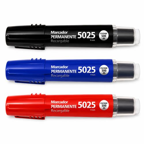 MARCADOR PERMANENTE  SABONIS RECARGABLE  AZUL/ROJO 5025