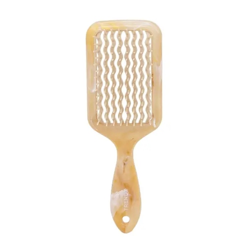 CEPILLO PARA CABELLO TRENDY CUADRADO  23CM PLASTICO DORADO 31778