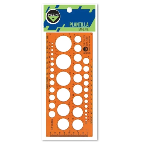 PLANTILLA DIBUJO TECNICO PIZZINI CIRCULOS NARANJA  1 UNID. 5801