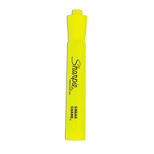 [071641250253] RESALTADOR SHARPIE SMEAR GUARD AMARILLO FLUO 1 UNID. 25025