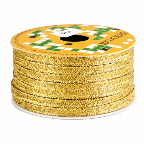 CINTA LUREX BROOKLYN 4MM DORADO 1 M 1506.0