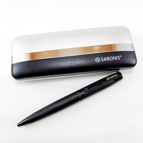 BOLIGRAFO SABONIS JEWELL BLACK GRUESO AZUL 1 UNID. ESTUCHE