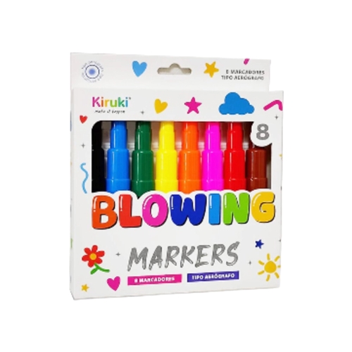MARCADORES  AEROGRAFO KIRUKI BLOWING C/SOPLADOR 8 UNID. 700013