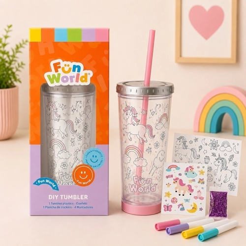 VASO PARA COLOREAR FW UNICORNIOS 203684 EN CAJA