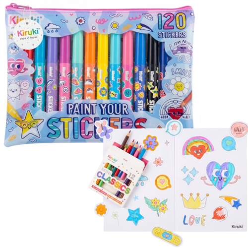 SET DE ARTE KIRUKI PAINT YOUR STICKERS 300006