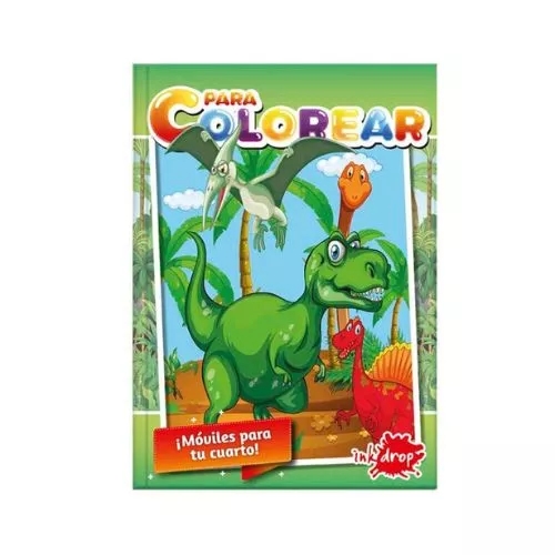 LIBRO PARA COLOREAR INKDROP DINOSAURIO  566256