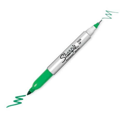 MARCADOR PERMANENTE SHARPIE DOBLE PUNTA VERDE
