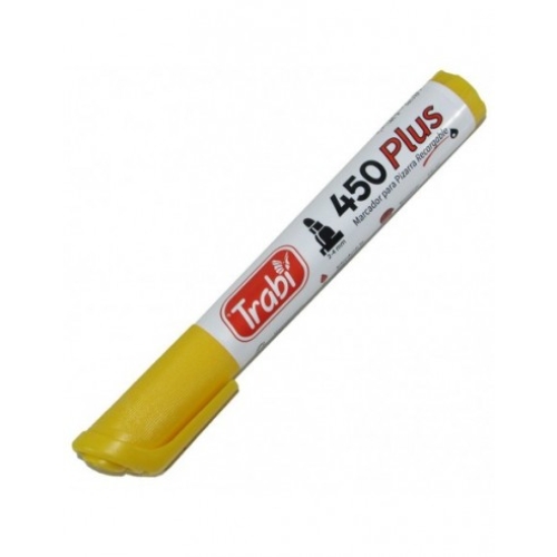 MARCADOR PIZARRA  TRABI 2-4 MM AMARILLO RECARGABLE