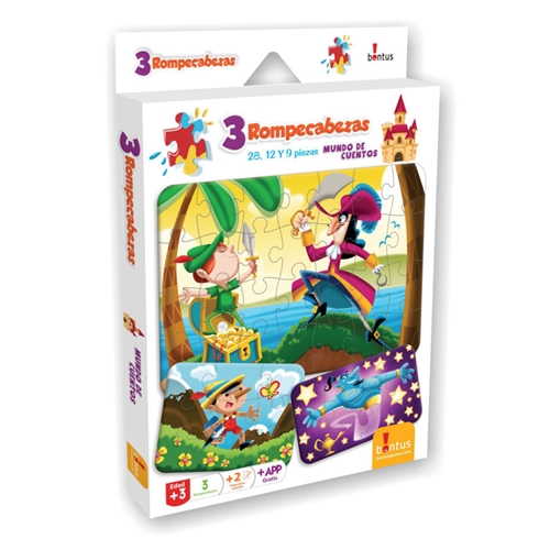 ROMPECABEZAS BONTUS MUNDO DE CUENTOS  3 UNID.