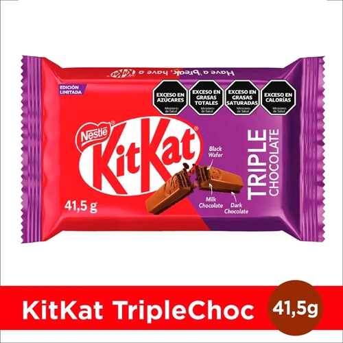 BARRA CHOCOLATE NESTLE KITKAT TRIPLE CHOCOLATE 41,5 GR