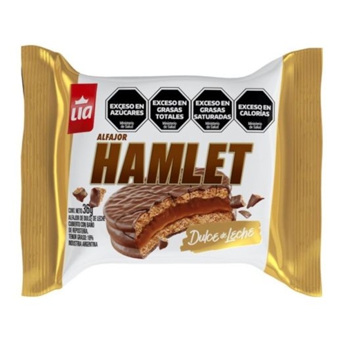 ALFAJOR SIMPLE HAMLET DULCE DE LECHE 36 GR