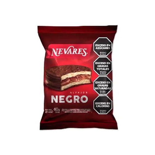 ALFAJOR SIMPLE NEVARES NEGRO 40 GR