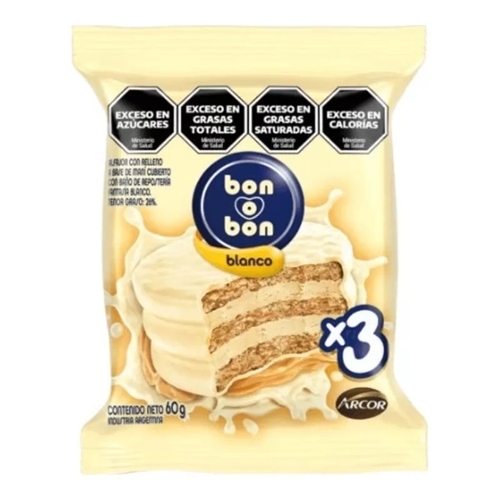 ALFAJOR TRIPLE BON O BON BLANCO 60 GR