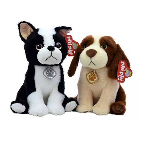 PELUCHE PHIPHI PERRO MARRON/NEGRO 28CM 8191