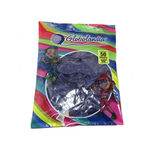 [37634] GLOBOS GLOBOLANDIA 10´´ VIOLETA 50 UNID. 076