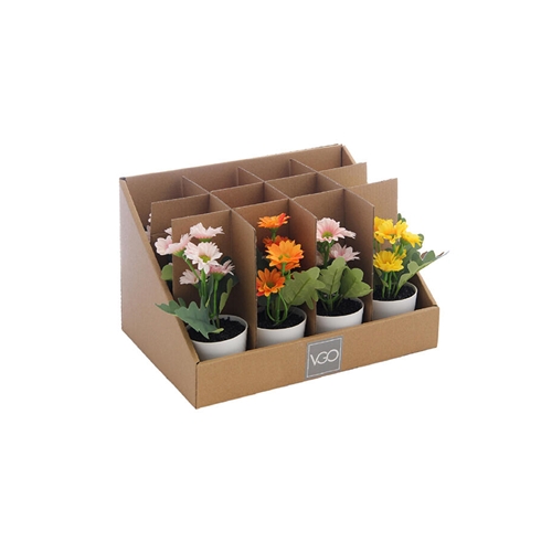MACETITA CON FLORES VGO REDONDA 4,5X15CM MCC1189