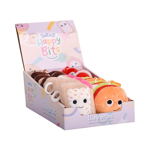 LLAVERO TALLBOT HAPPY BITS SANDIA/HAMBURGUESA PELUCHE 8302