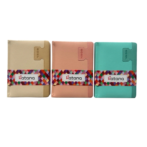 [L77070] AGENDA 2027 DIARIA KATANA A6 SIMIL CUERO BEIGE/ROSA 519658