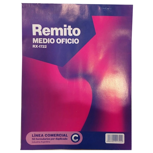[308216.1] TALONARIO DUPLICADO RX 1722 MEDIO OFICIO RX-1722